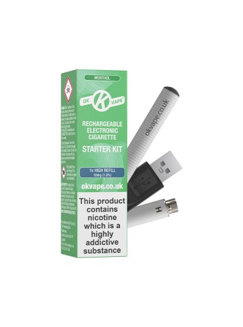 OK Vape Essentials Menthol Rechargeable Starter Kit ECIGS STARTER KITS